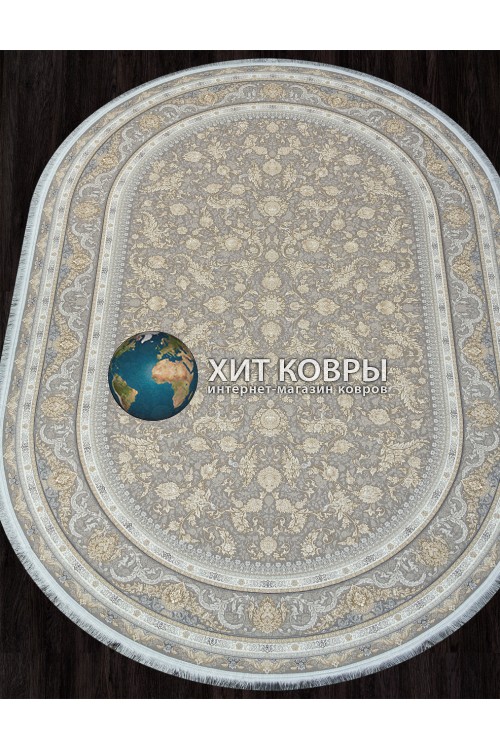 Иранский ковер Adrina 153062 Серый овал